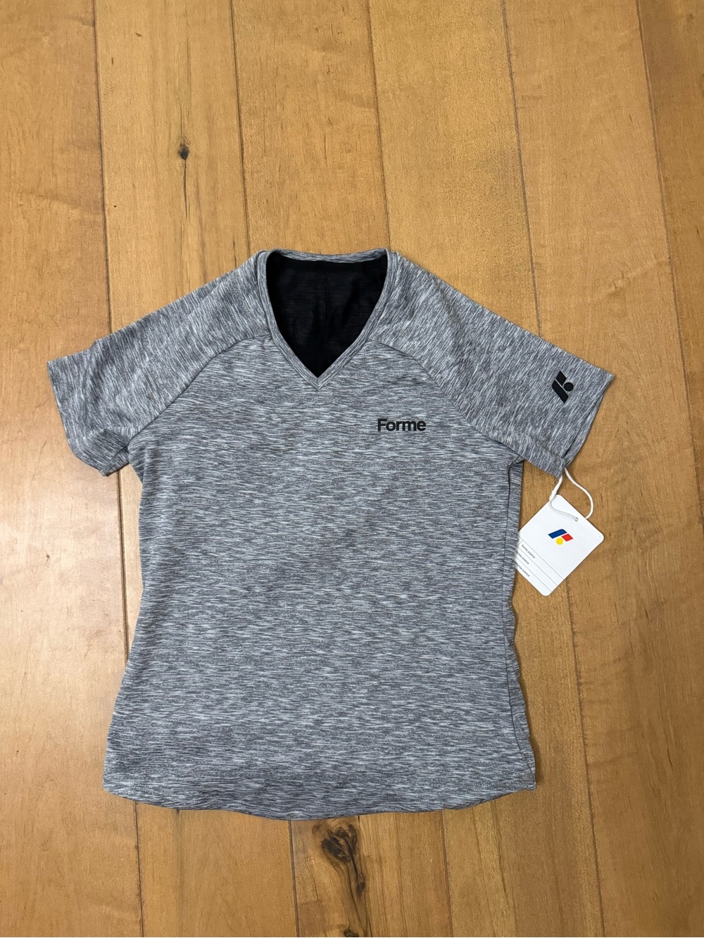 Forme Women's Revive Gray V-Neck Active Tee